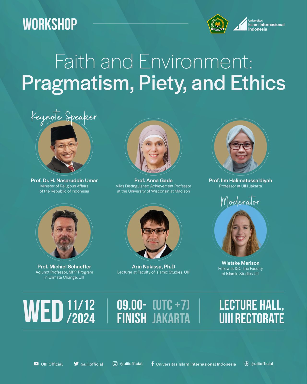 Minister of Religious Affairs to Deliver Keynote Lecture on Faith and Environment at UIII