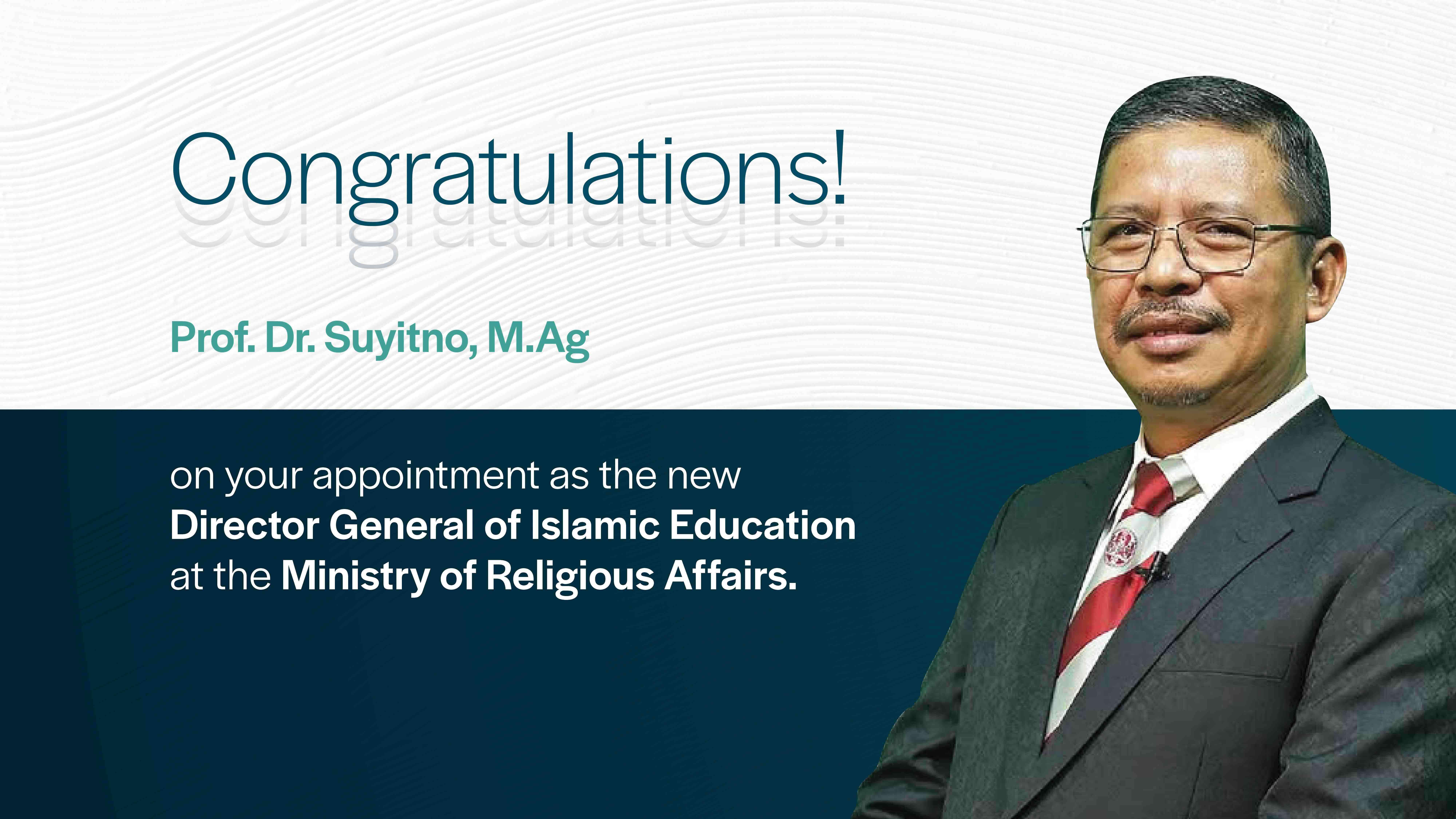 Ministry of Religious Affairs Welcomes Prof. Dr. Suyitno as Director General of Islamic Education